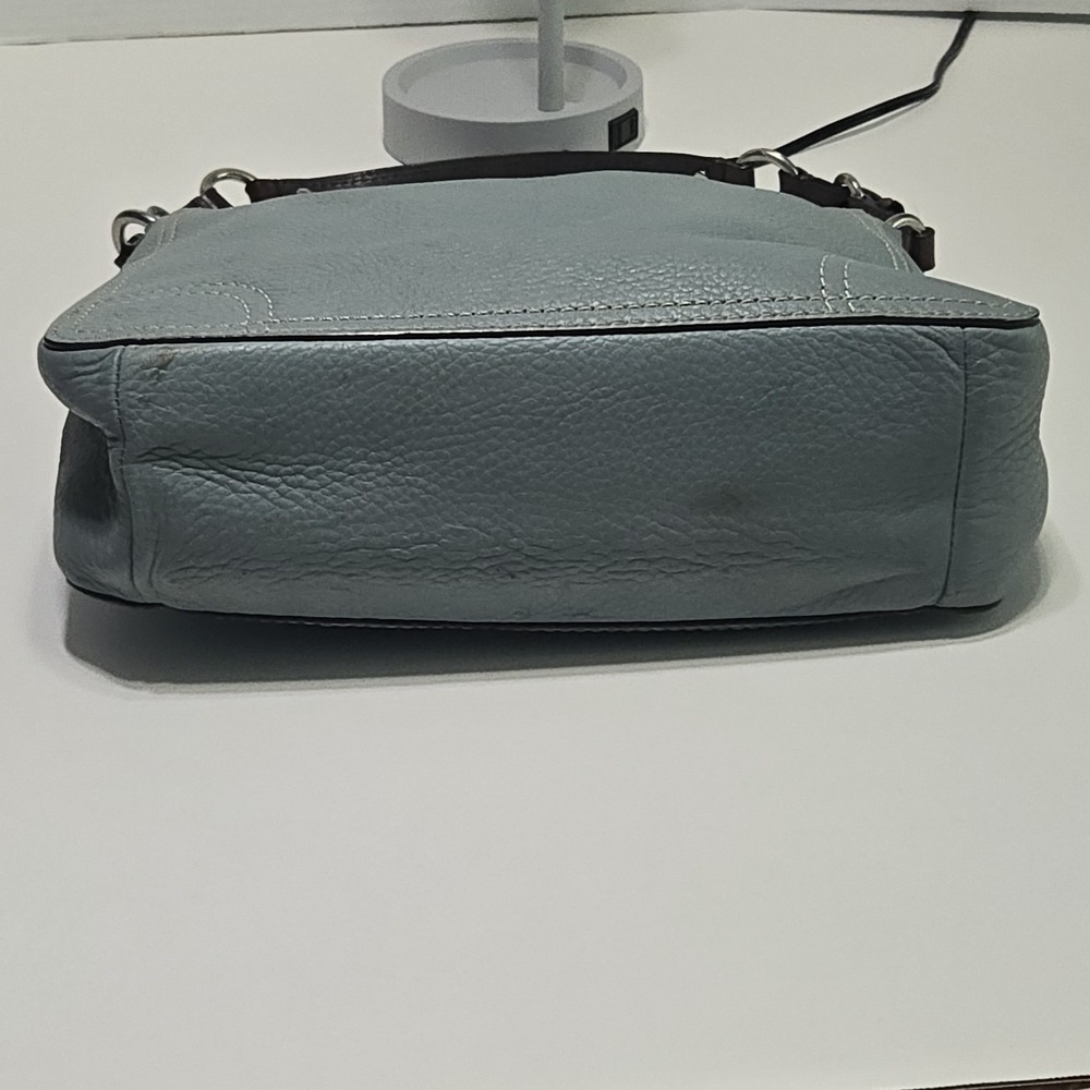 COACH Chelsea Hobo Bag Teal Pebbled Leather Turn Lock Shoulder Purse F12338 - Picture 9 of 9
